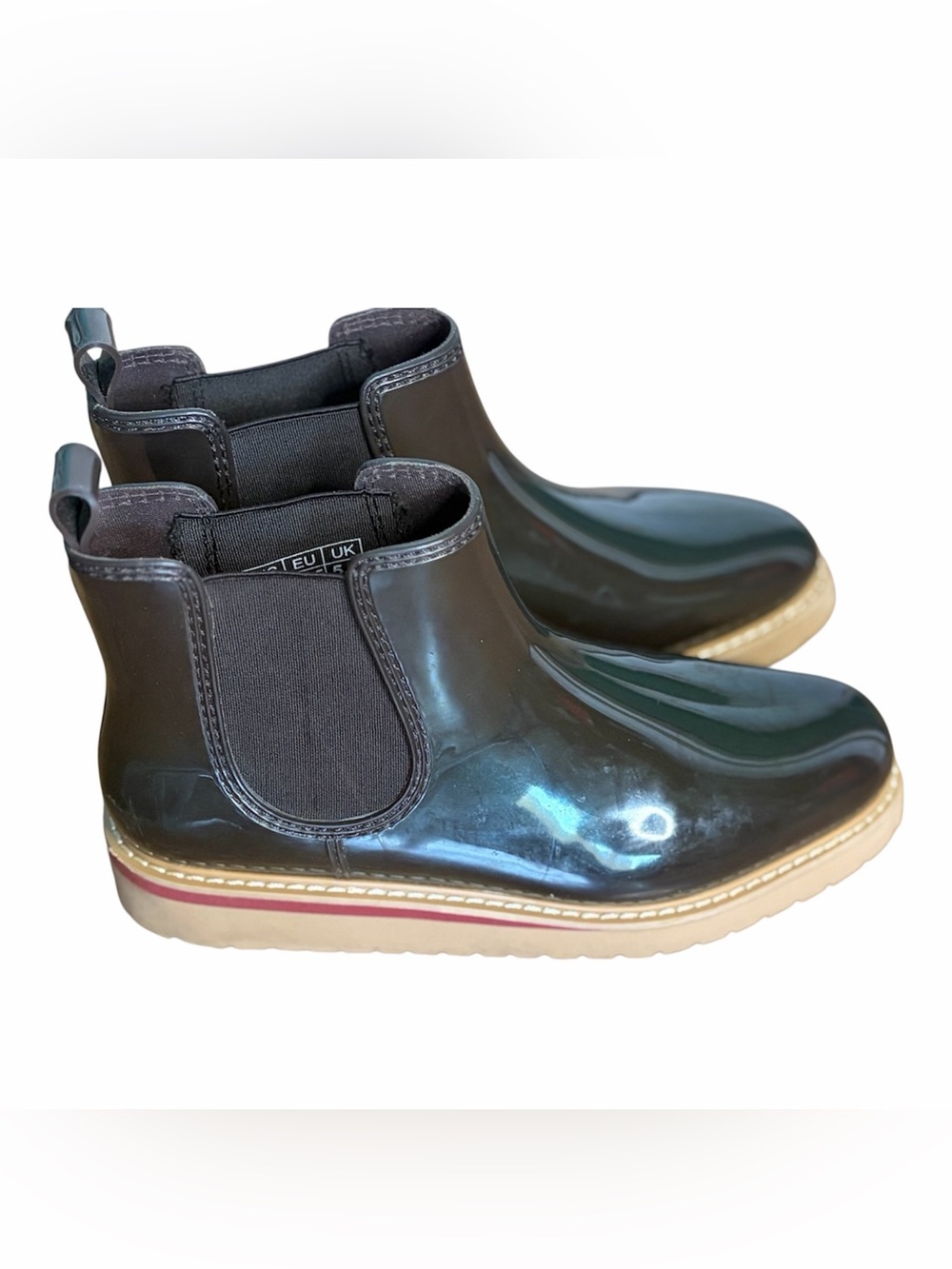 Cougar Glossy Brown Chelsea Rain Boots